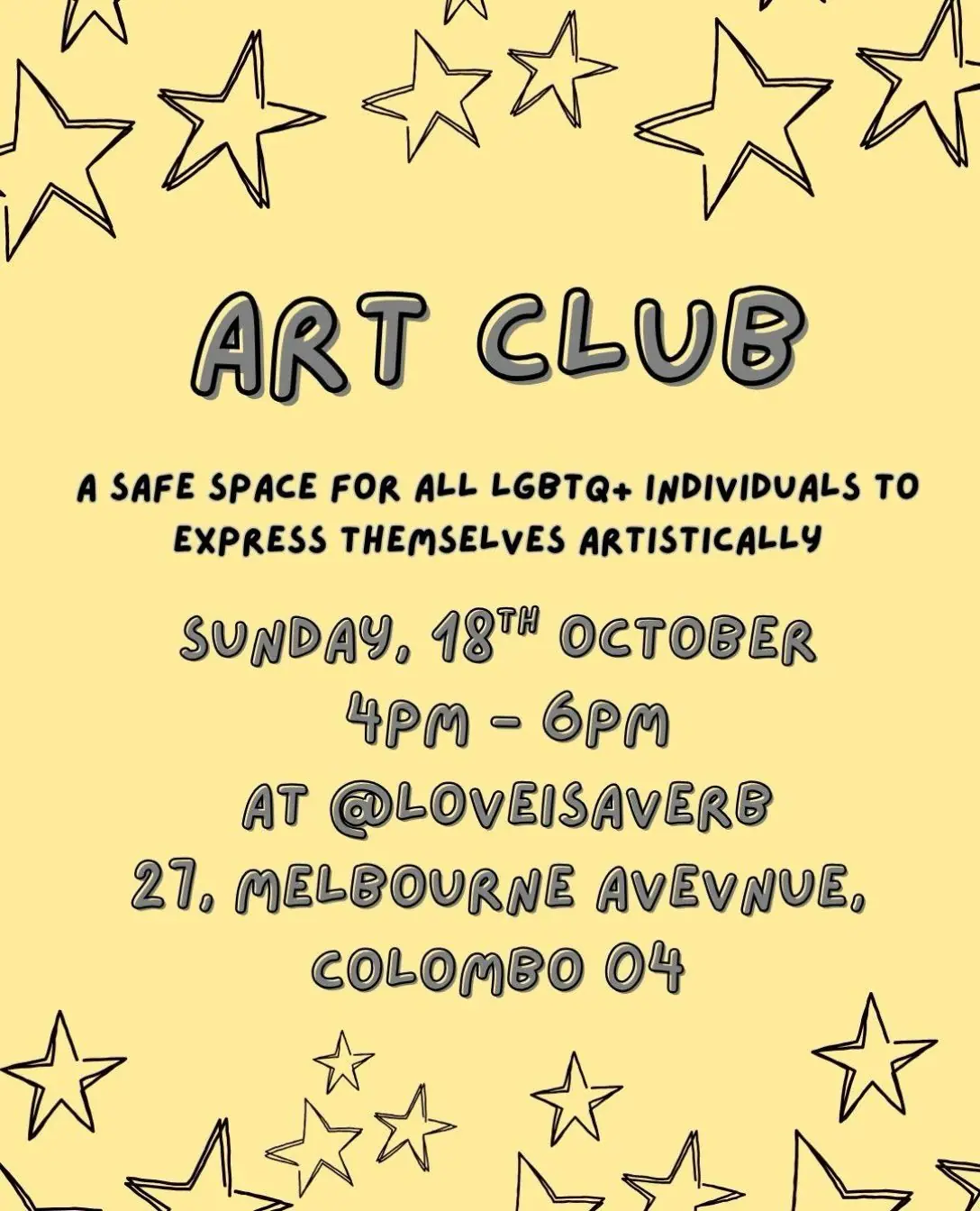 Art Club poster with a star border