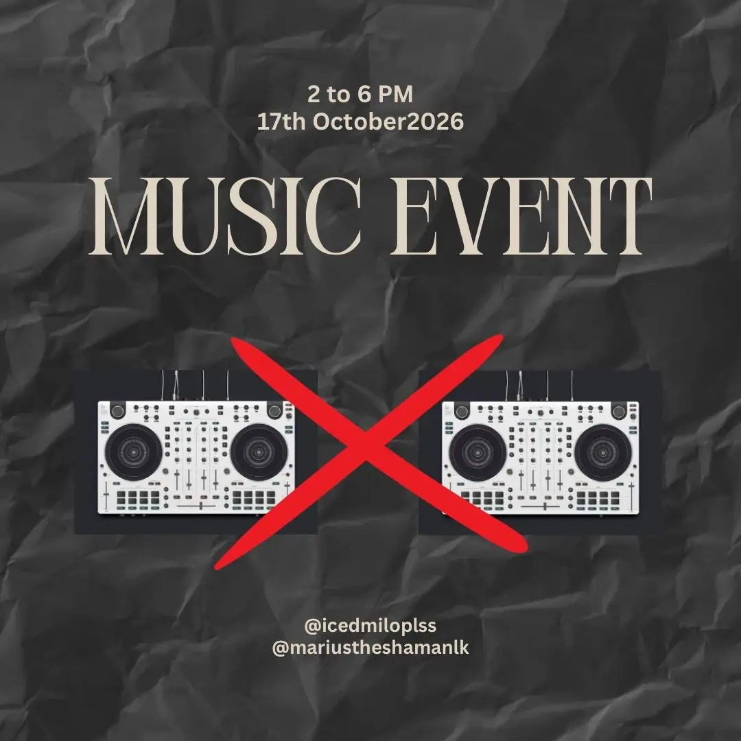Music Event poster, 2 to 6 PM, 17th October 2026