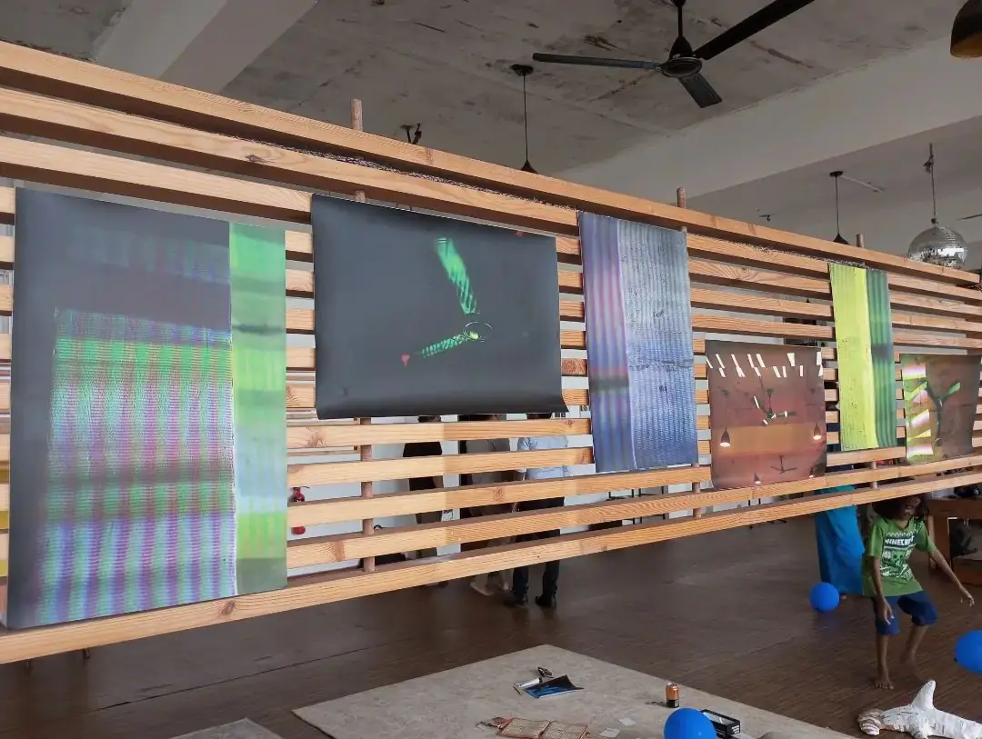 The exhibition wall at A Second Layer